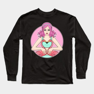 Flamingo Girl Long Sleeve T-Shirt